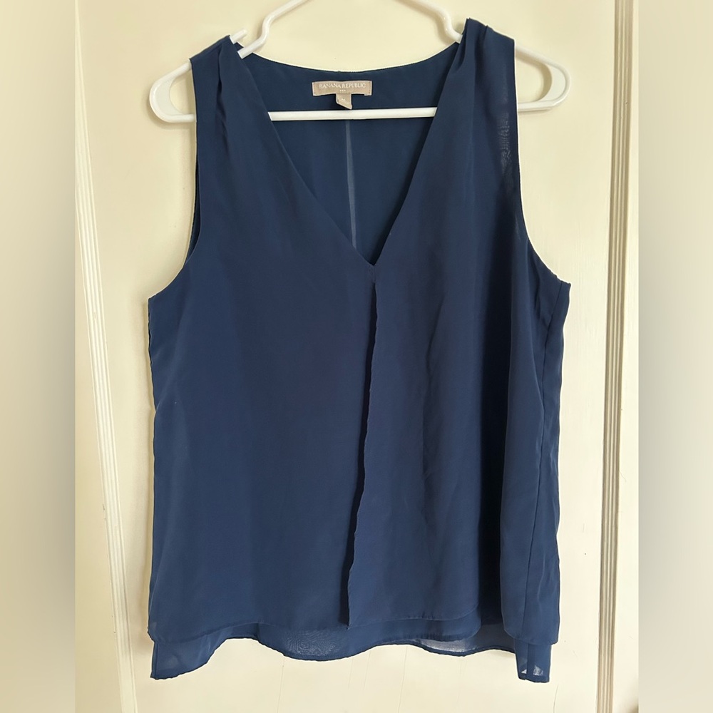 Banana Republic Navy Sleeveless Top